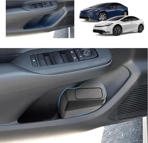 لنموذج Tesla y Trash Can Tesla Model 3 Trash Bin for 2018-2024 Tesla Small Car Trash Can for Door Door Model 3 Front Door Trash Garbage Bin W/Lid (Tesla Left Side) in Kuwait