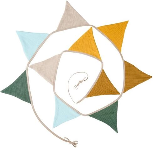 Pennant Banner Bunting Flags Green, Garland Triangle Banners Olive Green Fabric for Kids Jungle Safari Summer Birthday Baby Shower Wedding Party Nursery Playroom Decor(Green) in Saudi Arabia
