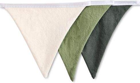 Pennant Banner Flags, Toddler Room Decoration Pennant, Garland Triangle Banners Fabric, for Nursery Decor Baby Birthday Boho Wedding Shower Party Event. (Sage Green Pennant Banner Flags) in Kuwait