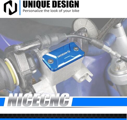 Motorcycle Front Brake Fluid Reservoir Cover Compatible with Yamaha YZ85 2002-2023 YZ65 2018-2023 YZ125 2001-2007 YZ250 2001-2007,Billet Aluminum CNC-Machined,See fitment in Kuwait