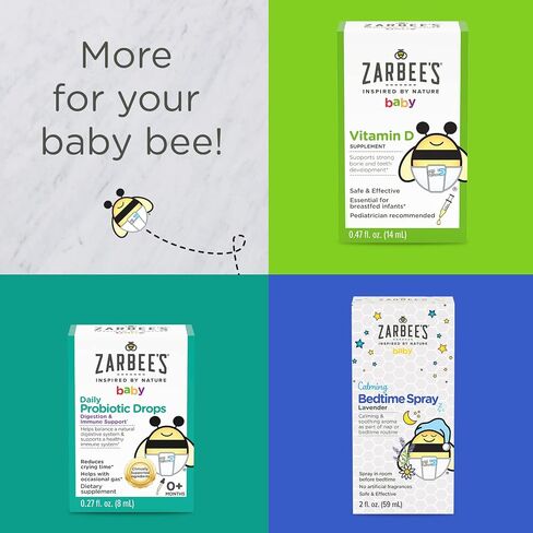 Zarbee's Baby Honey Cough Syrup + Immune for Babies 12-24 Months, Safe & Effective Cough Syrup with Soothing Dark Honey & Zinc for Immune Support*, Drug & Alcohol-Free, Grape, 2 fl. Oz in Kuwait