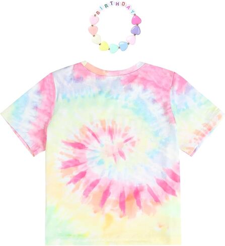 Birthday Girl Shirt with Birthday Letter Beads Bracelet It’S Me Hi I’M The Birthday Short Sleeve Tees 4-12Y in Saudi Arabia