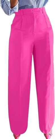 YOOTIKO Womens Wide Leg Dress Pants High Waisted Straight Leg Slacks Business Casual Work Trousers in Saudi Arabia