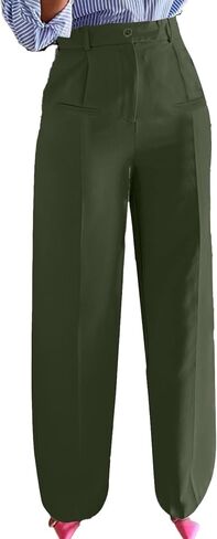 YOOTIKO Womens Wide Leg Dress Pants High Waisted Straight Leg Slacks Business Casual Work Trousers in Saudi Arabia