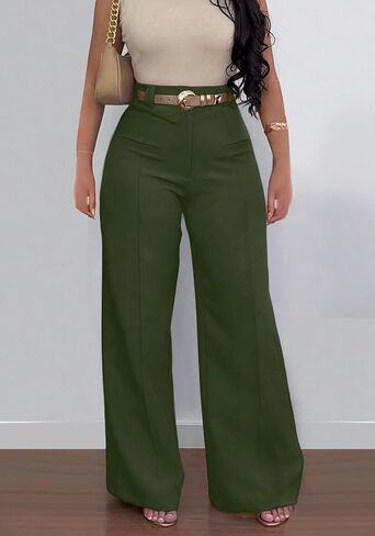YOOTIKO Womens Wide Leg Dress Pants High Waisted Straight Leg Slacks Business Casual Work Trousers in Saudi Arabia
