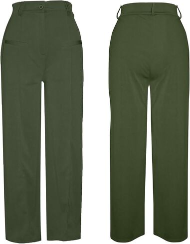 YOOTIKO Womens Wide Leg Dress Pants High Waisted Straight Leg Slacks Business Casual Work Trousers in Saudi Arabia