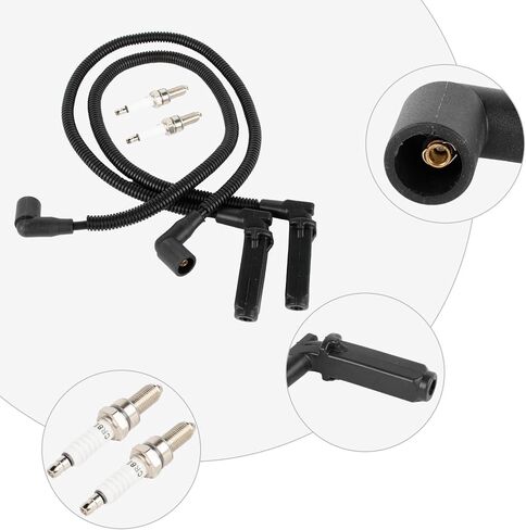 Spark Plug 3021671 & Wires 4012888 4012889 مع مجموعة Caps متوافقة مع Polaris Ranger Crew 800 RZR 4 S 800 2011-2017 4013078 in Kuwait
