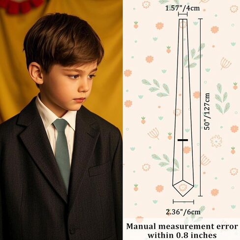 Boys Tie Self-tied Cotton Ties for Boys, Solid Color Kids Tie for School Uniforms Graduations Parties Daily Wear in Saudi Arabia