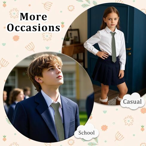 Boys Tie Self-tied Cotton Ties for Boys, Solid Color Kids Tie for School Uniforms Graduations Parties Daily Wear in Saudi Arabia