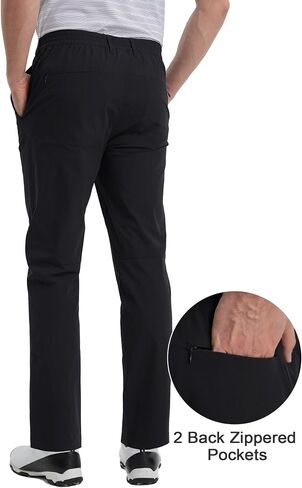 M MAELREG Mens Golf Pants 5 Pockets Lightweight - 30"/32"/34" Dry Fit Water-Resistant Stretch Dress Work Mens Casual Pants in Saudi Arabia