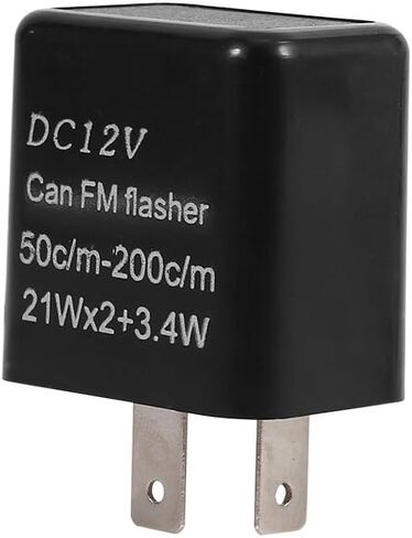 قابلة للتعديل LED Flasher ، 2 دبوس LED لمبة الإشارات مرحل الملاهي ، وسرعة 12V LED ترحيل الإلكترونية Flasher لمعظم الدراجات النارية (أسود) in Kuwait