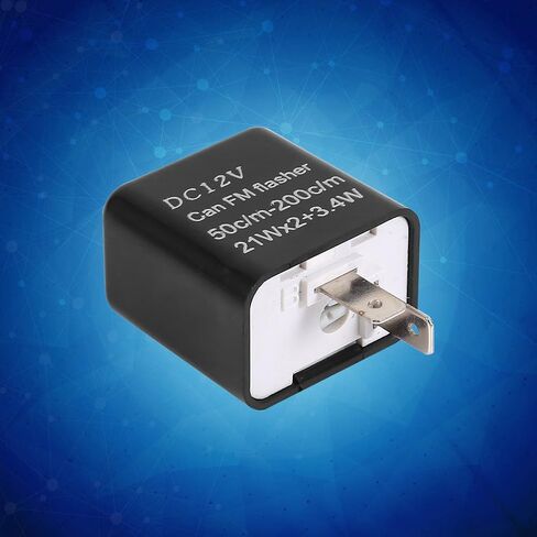 قابلة للتعديل LED Flasher ، 2 دبوس LED لمبة الإشارات مرحل الملاهي ، وسرعة 12V LED ترحيل الإلكترونية Flasher لمعظم الدراجات النارية (أسود) in Kuwait