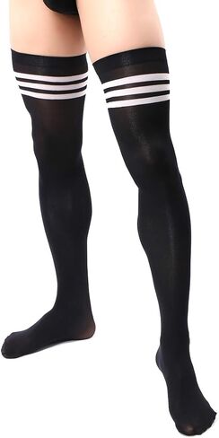 2 Pairs Men's Sissy Over Knee Socks, Femboy Thigh High Stockings, for Cross-dressing Exploring your feminine side. in Saudi Arabia