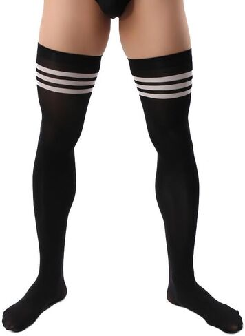 2 Pairs Men's Sissy Over Knee Socks, Femboy Thigh High Stockings, for Cross-dressing Exploring your feminine side. in Saudi Arabia