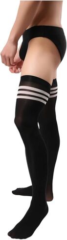2 Pairs Men's Sissy Over Knee Socks, Femboy Thigh High Stockings, for Cross-dressing Exploring your feminine side. in Saudi Arabia