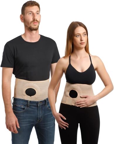 Movibrace Abdominal Ostomy Belt for Post-Operative Care after Colostomy or Ileostomy Surgery Abdomen (Large), Black in Kuwait