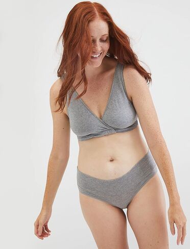 Motherhood Maternity Women's Soft Cotton Spandex Wrap Front Maternity & Nursing Sleep Bralette Bra S-3x in Saudi Arabia