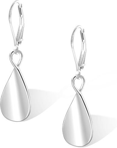 925 Sterling Silver Teardrop Dangle Earrings for Women Leverback Drop Dangle Earrings Jewelry Hypoallergenic Sterling Silver Teardrop Earring for Women Gifts in Saudi Arabia