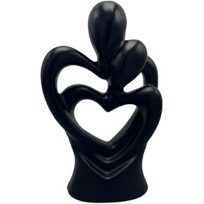 Anding Hugging Couple Sculptures Home Statue,Home Decor Modern Romantic Love Statue Sculpture,Abstraction Creative Decoration, Office Countertop Decoration, Gift (A362 black) in Kuwait