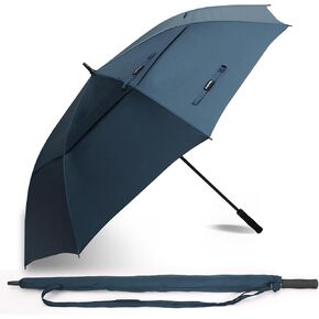 72 Inch Huge Golf Umbrella Windproof Umbrellas for Rain Large Size Automatic Open Large Umbrellas With Double Canopy Vented Waterproof Stick Umbrellas for Rain Heavy Duty