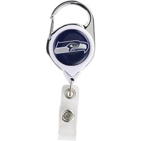 NFL Seattle Seahawks Retractable Premium Badge Holder, Team Color, One Size