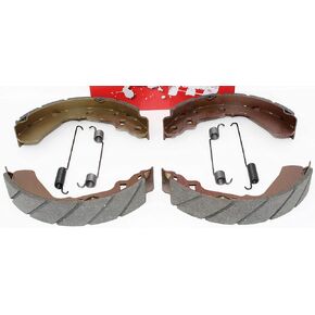 (2 Sets) WATER GROOVED Front Brake Shoes & Springs for 1991-2002 Suzuki King Quad LTF 300 & 4WDX 4WD ATVs