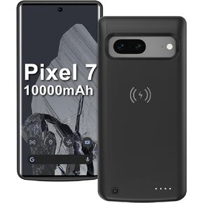 10000mAh Battery Case for Google Pixel 6 Pro 6.7", Strong Slim Portable Protective Extended Charger Cover with Wireless Charging
