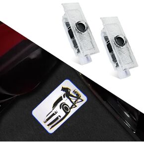 2 PCS Car Door Logo Lights Compatible for Challenger 2015-present Courtesy LED Ghost Shadow Light Projector Lamps Accessories