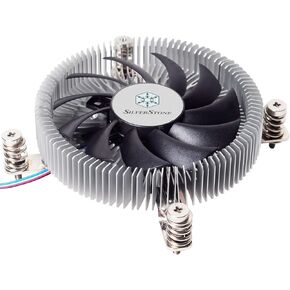 SilverStone Technology SST-NT07-115X-USA LGA1150/1151/1155/1156/1200 CPU Cooler Low Profile 23mm Tall for 65W TDP Support with 80mm PWM Fan SST-NT07-115X