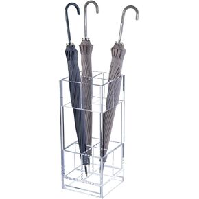 MyGift Premium Clear Acrylic Umbrella Holder Rack, Freestanding Commercial Grade Hotel Style Stand for Long and Short Umbrellas Home Storage