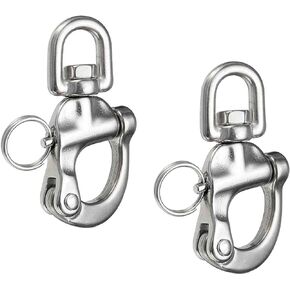 3.5“ Snap Shackle Quick Release Bail Rigging for Sailboat Spinnaker Halyard &Diving 2pcs
