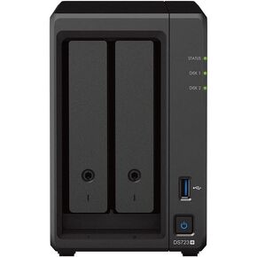 Synology DS723+ 2-Bay Diskstation NAS (AMD Ryzen™ 4 Threads R1600 Dual-Core 2GB Ram 2xRJ-45 1GbE LAN-Port) 12TB Bundle with 2X 6TB WD Red Plus