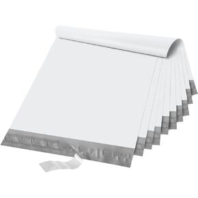 Fuxury Poly Mailers 12x15.5" 500Pcs Bulk,Shipping Bags for Clothing Waterproof,Strong Adhesive Shipping Envelopes for Small Business,Self Seal Mailing Bags Poly Mailer Bags White