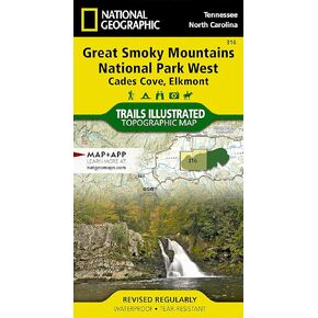 Great Smoky Mountains National Park West: Cades Cove, Elkmont Map (National Geographic Trails Illustrated Map, 316)