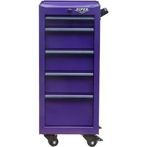 Viper Tool Storage 16-Inch 5-Drawer Rolling Steel Cart, Purple