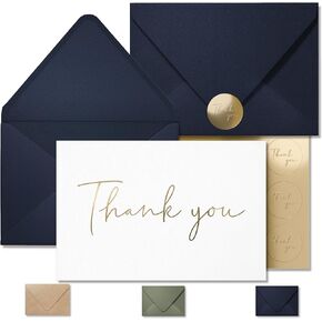 Thank You Cards With Envelopes - Thank You Notes With Envelopes Set - Wedding Thank You Cards With Envelopes Bulk - Bridal Shower Thank You Cards With Envelopes Baby Shower - 25 Pack - 4x6"