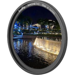 SmallRig 52mm Magnetic Star Filter Starburst Lens Filter Cross Star Effect (8 Points) with Multi Nano Coated HD Optical Glass Ultra Slim Filter Frame No Dark Corners - 4218