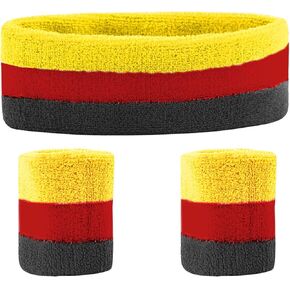 عصابات الرأس للرجال والنساء مجموعة معصمه للرطوبة فتل الرياضة رباط شعر رياضي منشفة عصابات رأس القطن العصابات العرق in Kuwait