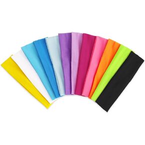 12 Pack Haeadbands, Women's Headbands, Elastic Hair Bands, Yoga Running Sports Headbands, Workout Running Turban Headwrap, Non Slip Sweat Fashion Yoga Hair Wrap
