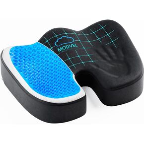 Modvel - The Original Gel Seat Cushion for Desk Chair, Enhances Posture and Support, Non-Slip Bottom, Ideal Tailbone Cushions for Pressure Relief - Premium Gaming, Car, Office Chair Cushion