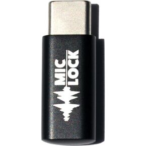 Mic-Lock USB C - Microphone Audio and Data Security - Privacy Protector for Laptops, Smartphones, Tablets, and Computers (Black Metal, Single Pack)