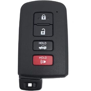 Smart Replacement Key Fob Cover Case fit for 2019 2018 2017 Toyota Highlander Avalon Camry Corolla RAV4 Keyless Entry Key Fob Shell (Black)