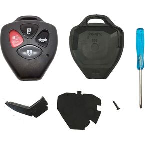 غطاء غطاء مفتاح فوب بديل محسّن مناسب لسيارة Toyota 2008-2013 Avalon / 2007-2011 Camry / 2008-2012 Corolla / 2009-2014 Venza حافظة مفاتيح السيارة عن بعد للدخول بدون مفتاح مع مفك براغي (1)