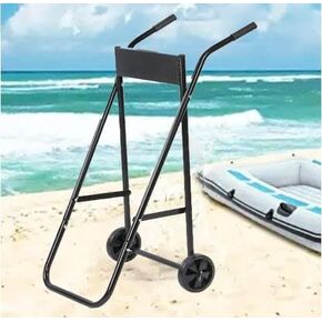 Nisorpa Boat Motor Stand Outboard Motor Stand Boat Engine Stand Folding Outboard Engine Carrier Cart Dolly with 2 Wheels 75KG Capacity Portable Boat Motor Stand for Motor Repair Maintenance Storage