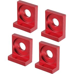 X AUTOHAUX 4pcs 12mm Universal Dia Hole Chain Adjuster Block Tensioner Red Metal for Motorcycle