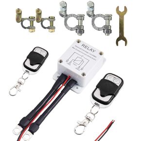 Remote Battery Disconnect Switch,DC12V 200A Wireless Remote Control Anti-Theft Anti Leakage Battery Isolator,164ft Long Range,ABS housing Battery Kill Switch for Cars,Auto RV,Truck