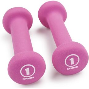 Set of 2 Body Sculpting Hand Weights - Soft Neoprene Coated Dumbbell Set - Supplies for Exercise, Workout, Weight Loss, Body Building - For Men, Women, Seniors, Teens, and Youth