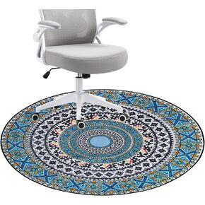 سجادة كرسي مكتب للسجاد والأرضيات الصلبة كرسي الألعاب سجادة مستديرة 47 بوصة حامي السجاد سجادة كرسي مكتب للكرسي المتدحرج حصيرة أرضية مضادة للانزلاق لغرفة المكتب المنزلي (متعددة-01) in Kuwait