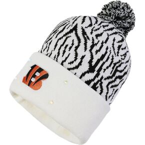 FOCO Men's NFL Team Logo Light Up Skull Winter Knit Cap Beanie Hat