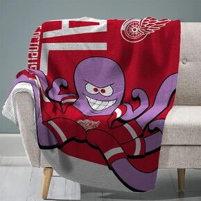 Sleep Squad Detroit Red Wings Rally Al 60" x 80" Raschel Plush Blanket –an NHL Mascot Super-Soft Throw